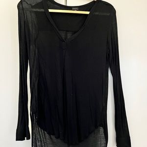 Aritzia T. Babaton black long sleeve top